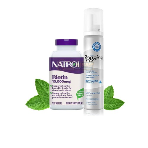 Combo Không Dị Ứng Dạng Bọt ROGAINE - Biotin