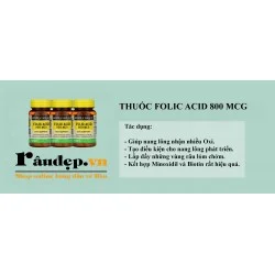 Folic Acid 800mcg Mason Natural