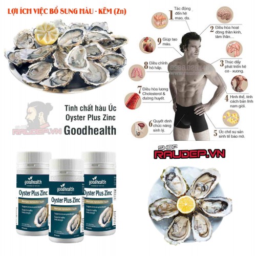 Tinh chất hàu Oyster Plus Zinc của Úc Tinh chất hàu Oyster Plus Zinc của Úc