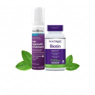 Minoxidil Basic 5% bọt nữ - Biotin Combo mọc tóc và mọc lông vùng kín