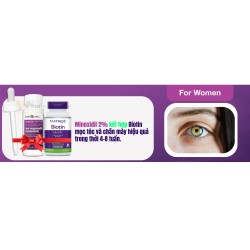 Minoxidil Basic Care 2% For WOMEN - Biotin Combo mọc tóc và chân mày Minoxidil Basic Care 2% For WOMEN - Biotin Combo mọc tóc và chân mày
